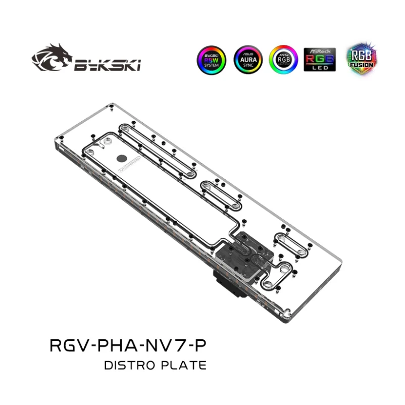 Bykski RGV-PHA-NV7-P Acrylic D - Distro Plate Ddc Pump Combo recension och pris