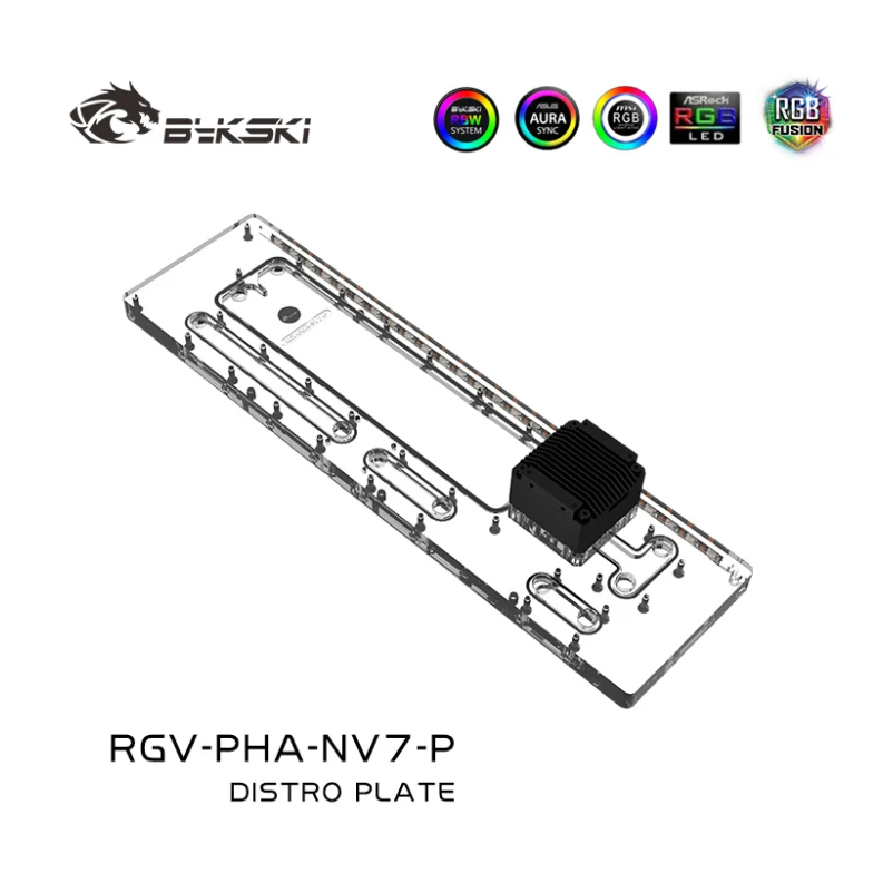 Bykski RGV-PHA-NV7-P Acrylic D - Distro Plate Ddc Pump Combo recension och pris