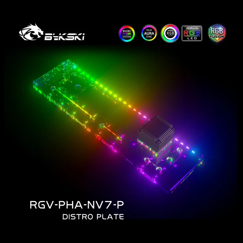 Bykski RGV-PHA-NV7-P Acrylic D - Distro Plate Ddc Pump Combo recension och pris